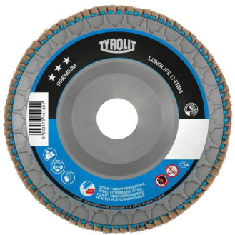 Fächerscheibe LONGLIFE C-TRIM D.115mm K.80 fl.INOX/Stahl ZK-Beschreibung lesen