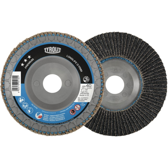 Fächerscheibe LONGLIFE C-TRIM D.178mm K.80 fl.INOX/Stahl ZK-Beschreibung lesen
