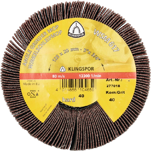 Schleifmoprad WSM 617 120  Ø125xB20mm M14-Beschreibung lesen