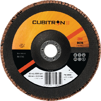 Fächerscheibe Cubitron II 967A D.125mm K.40+ kon.INOX CO-Beschreibung lesen