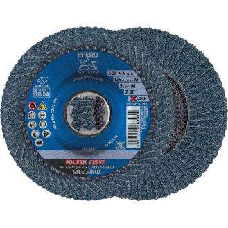 Fächechleifscheibe X-LOCK SGP-CURVE 125mm mittel K40-Beschreibung lesen