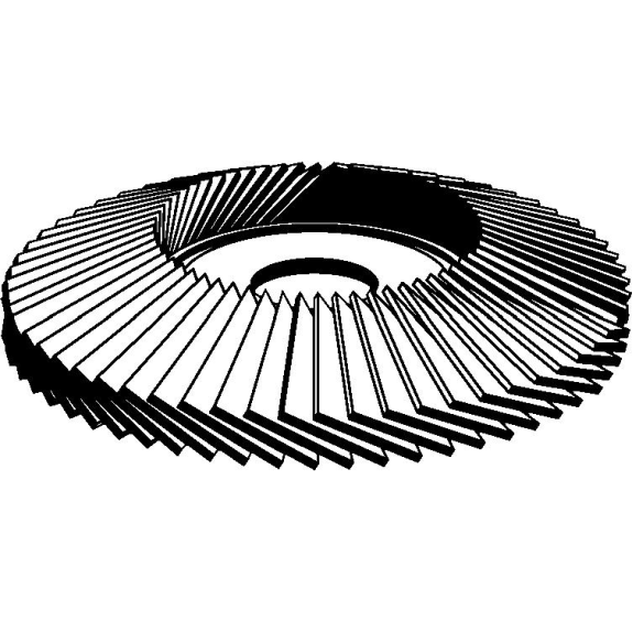 Fächerscheibe SMT 624 Supra D.125mm K.80 12Grad kon.INOX ZK-Beschreibung lesen