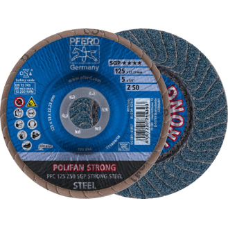 Fächerscheibe POLIFAN Z SGP STRONG STEEL D.125mm K.50 kon.INOX ZK-Beschreibung lesen