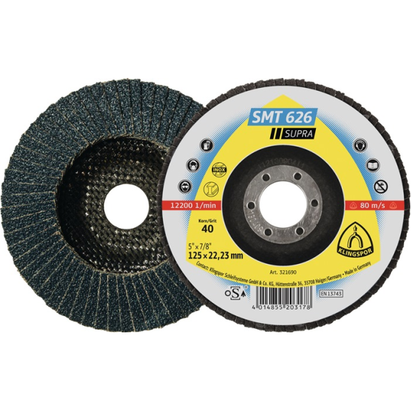 Rondelle de blocage dentelée SMT 626 Supra D.180mm K.40 6Grad kon.INOX ZK-Leggi tutto