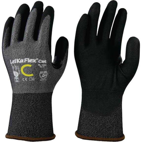 Schnittschutzhandschuhe LeiKaFlex CUT RL 1636 Gr.10 grau/schwarz EN 388 PSA II Schnittschutzhandschuhe LeiKaFlex CUT RL 1636 Gr.10 grau/schwarz EN 388 PSA II-Beschreibung lesen