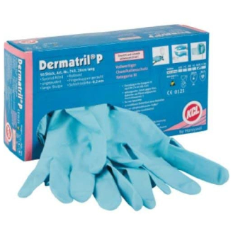 Einw.-Handsch.Dermril P 743 Gr.9 blau Nitril 50 St./Box-Beschreibung lesen