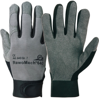 Kunstlederhandschuhe RMech 640 Gr.9 schwarz/grau Kunstleder/Elastan-Beschreibung lesen