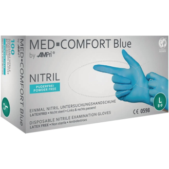 Einw.-Handsch.Med Comfort Blue Gr.M blau Nitril 100 St./Box-Beschreibung lesen