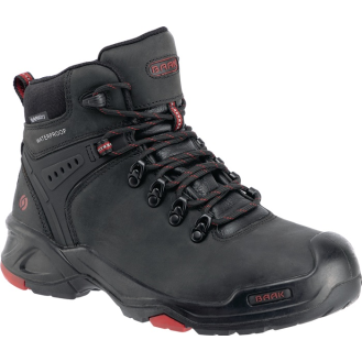 Sicherheitsstiefel Bailey Gr.45 schwarz/rot Leder S3 SRC HRO WR EN20345-Beschreibung lesen