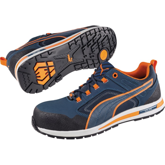 Sicherheitsschuh Crowist LOW Gr.46 blau/orange S3 HRO SRC EN20345 Leder-Beschreibung lesen
