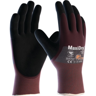 Handschuhe MaxiDry 56-425 Gr.9 violett/schwarz EN 388 PSA II G-Beschreibung lesen