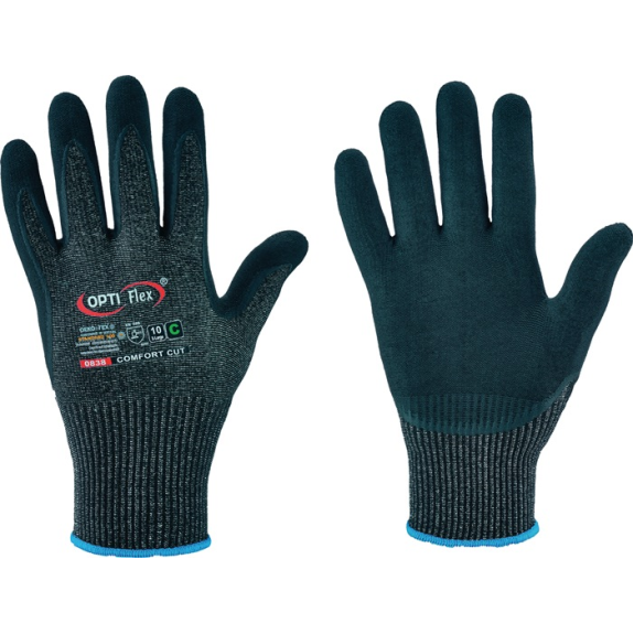 Schnitthandschuh Comfort Cut Gr.10 schwarz meliert/schwarz EN 388 PSA II 12 PA-Beschreibung lesen