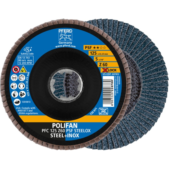 Rondelle dentée X-LOCK PSF Z STEELOX D.115mm K.60 PFC/B/T29 rectification plane, chanfreinage-Lire la description