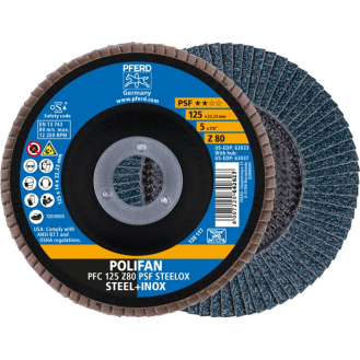 Fächerscheibe POLIFAN Z PSF STEELOX D.125mm K.Z-80 kon.STA/INOX ZK-Beschreibung lesen