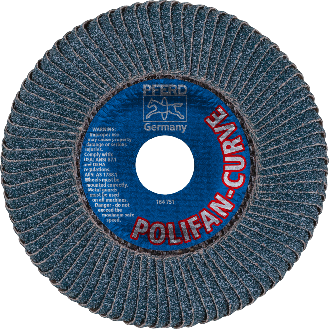 Fächerscheibe POLIFAN Z SGP CURVE STEELOX D.125mm K.40 INOX ZK Ausf.L-Beschreibung lesen