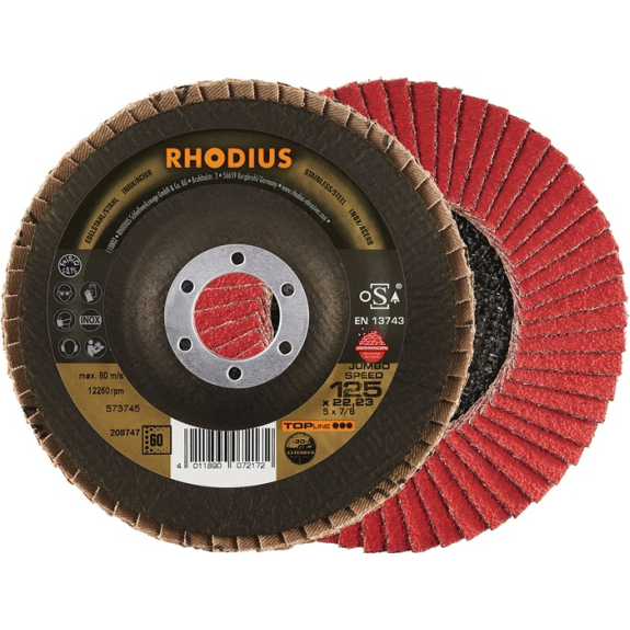 Fächerscheibe JUMBO SPEED D.115mm K.80 kon.INOX/Stahl CO-Beschreibung lesen