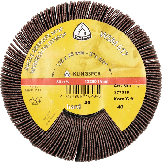 Schleifmoprad WSM 617 40  Ø125xB20mm M14-Beschreibung lesen