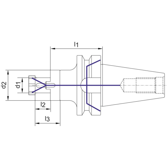 Kombi-Aufsteckfräserdorn JISB6339AD BT50 32mm A100-Beschreibung lesen