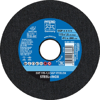 Trennscheibe SGP STEELOX D115x1mm ger.INOX Bohr.22,2m-Beschreibung lesen