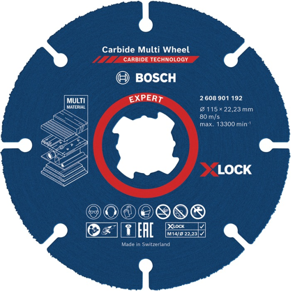 Trennscheibe Expert Carbide Multi Wheel X-LOCK D115xmm X-Lock Trennscheibe Expert Carbide Multi Wheel X-LOCK D115xmm X-Lock-Beschreibung lesen
