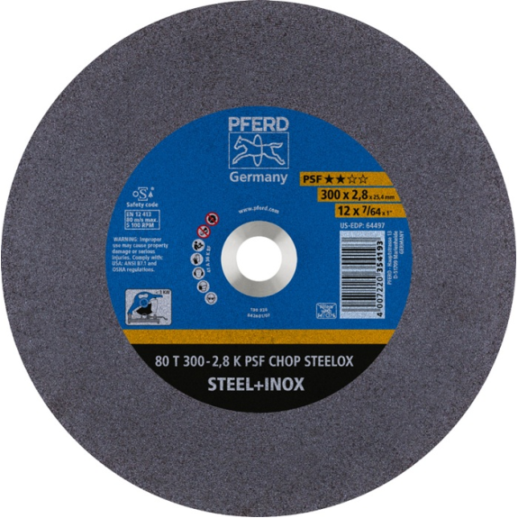 Trennscheibe PSF CHOP STEELOX D400x3,8mm ger.Stahl/INOX Bohr.25,4mm-Beschreibung lesen