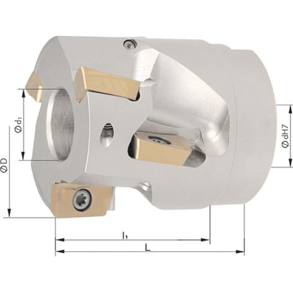 Walzenstirnfräser 50 mm Z3 Walzenstirnfräser 50 mm Z3-Beschreibung lesen