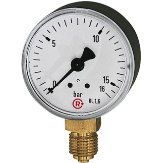 Manometer stehend 40mm 0-10bar G1/8"-Beschreibung lesen