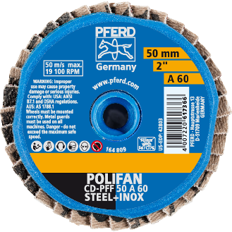 Fächerschleifscheibe COMBIDISC-Mini-POLIFAN D.50mm K.60 19100min-¹-Beschreibung lesen
