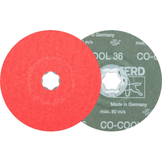 Fiberscheibe COMBICLICK CO-COOL D.125mm K.36 INOX/Alu.Keramikkorn-Beschreibung lesen