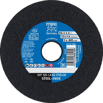Trennscheibe SG STEELOX D125x1,6mm ger.INOX Bohr.22,2m-Beschreibung lesen