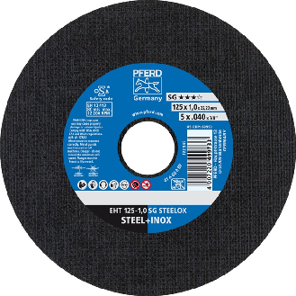 Trennscheibe SG STEELOX D125x1mm ger.INOX Bohr.22,2m-Beschreibung lesen