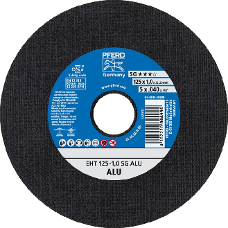 Trennscheibe SG ALU D125x1mm ger.Alu.Bohr.22,2m-Beschreibung lesen