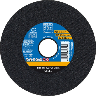 Trennscheibe PSF STEEL D125x1,6mm ger.STA Bohr.22,2m-Beschreibung lesen