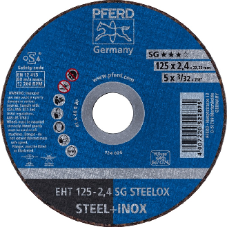 Trennscheibe SG STEELOX D125x2,4mm ger.INOX Bohr.22,2m-Beschreibung lesen