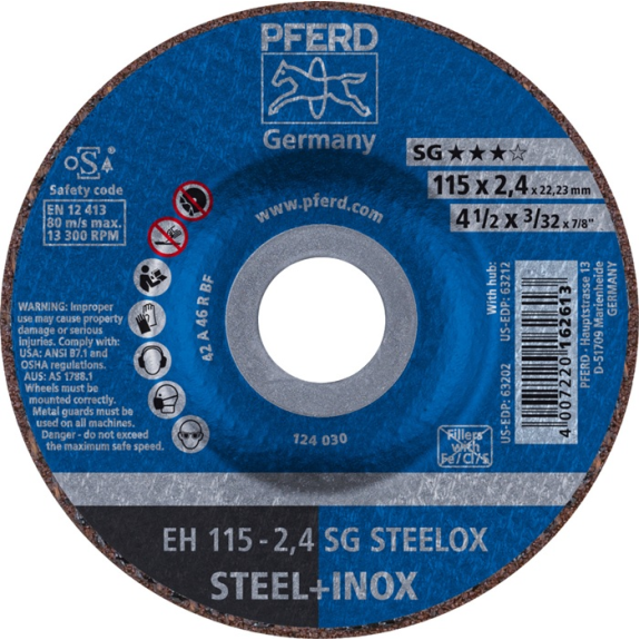 Trennscheibe SG STEELOX D115x2,4mm EH/42/T27 INOX Bohr.22,2m-Beschreibung lesen