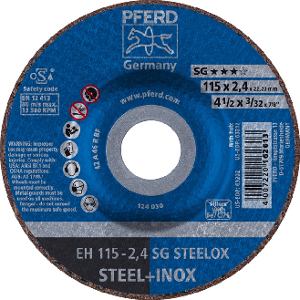 Trennscheibe SG STEELOX D115x2,4mm EH/42/T27 INOX Bohr.22,2m-Beschreibung lesen