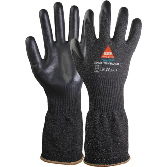 Schnittschutzhandschuhe Genua Foam black long Gr.9 schwarz EN 388 PSA II-Beschreibung lesen