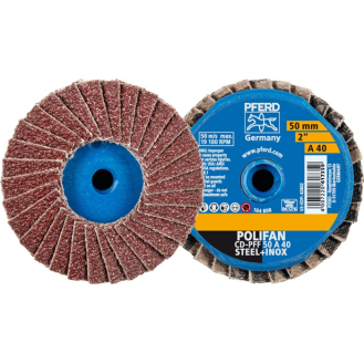 Fächerschleifscheibe COMBIDISC-Mini-POLIFAN D.50mm K.40 19100min-¹-Beschreibung lesen