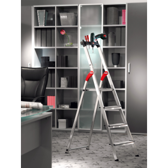 Stufenstehleiter L80 Comfortline 3 Stufen Alu.Gesamt-H.1380mm Trgf.150kg-Beschreibung lesen