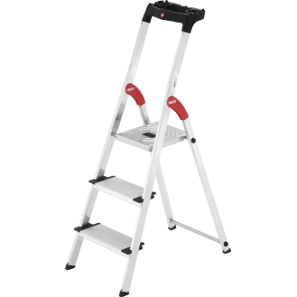 Stufenstehleiter L80 Comfortline 3 Stufen Alu.Gesamt-H.1380mm Trgf.150kg-Beschreibung lesen
