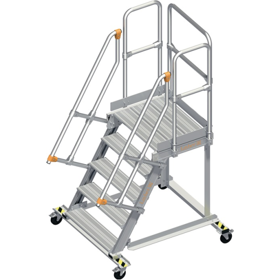 Pltformtreppe Stufenbreite 800mm senkr.H.max.1200mm A.1500mm 60Grad-Beschreibung lesen