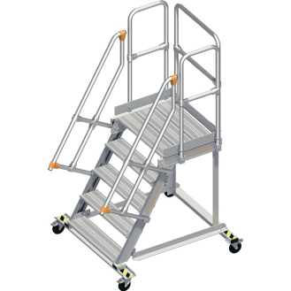 Pltformtreppe Stufenbreite 800mm senkr.H.max.1200mm A.1500mm 60Grad-Beschreibung lesen