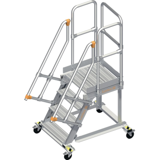 Pltformtreppe Stufenbreite 600mm senkr.H.max.960mm A.1430mm 60Grad-Beschreibung lesen