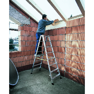 Stufenstehleiter 2x4 Stufen Alu.-Beschreibung lesen
