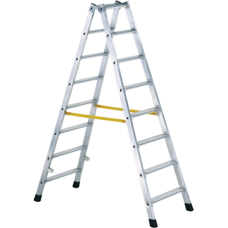 Stufenstehleiter 2x4 Stufen Alu.-Beschreibung lesen