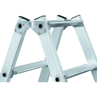Stufenstehleiter 2x4 Stufen Alu.-Beschreibung lesen