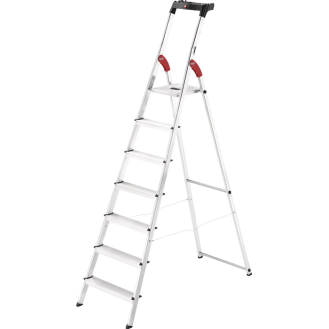 Stufenstehleiter L60 Standardline 7 Stufen Alu.Gesamt-H.2320mm-Beschreibung lesen