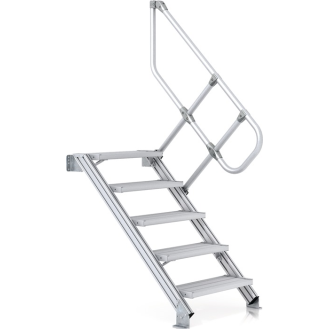 Treppe m.eins.Handlauf Stufen-B.1000mm senkr.H.max.1070mm A.1117mm 45Grad-Beschreibung lesen