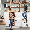 Klapptritt Stufen 3 Pltform-H.700mm Alu.m.Stahl-Stufen Klapptritt Stufen 3 Pltform-H.700mm Alu.m.Stahl-Stufen