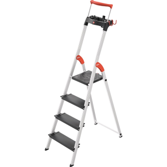 Stufenstehleiter 4 Stufen Alu.Gesamt-H.1650mm-Beschreibung lesen